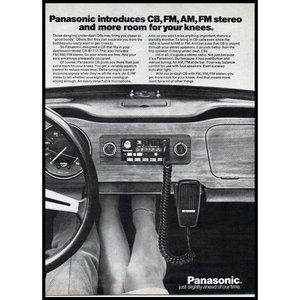 1976 Panasonic CR-B1717 CB AM FM Radio Vintage Print Ad Sexy Legs Car Dash Photo